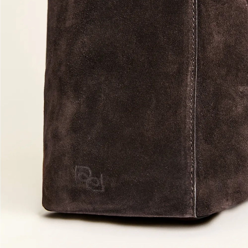 Reformation Medium Brown Suede Vittoria Tote Bag - Picture 3 of 6